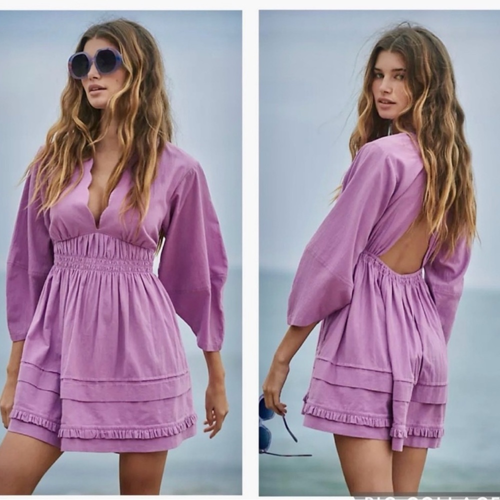 Free People Mini Vacay Dress in BLACK